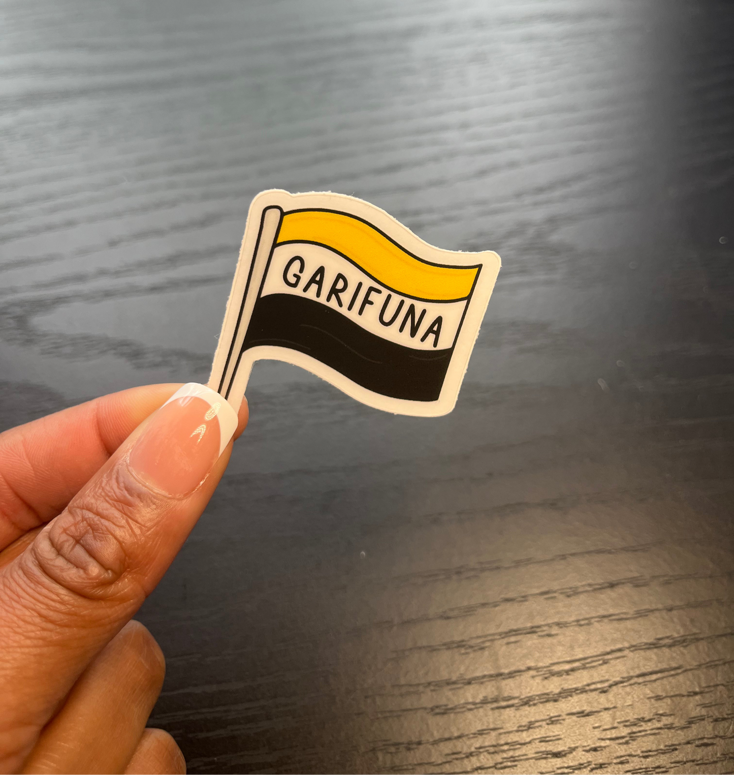 Garifuna Flag Sticker β Clear Weatherproof Garifuna Decal | Scratch & Fade Resistant Matte Vinyl Sticker