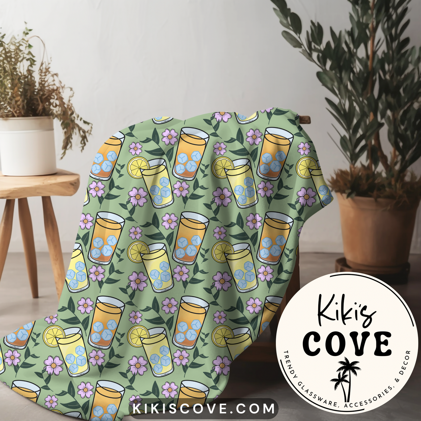 Summer Iced Tea & Lemonade Seamless Pattern – Hand-Drawn Digital Download PNG | Sage Green Background| 300 DPI| 2 Sizes| Instant Download Summer Digital Download | Sublimation PNG | Hand Drawn (300 DPI)