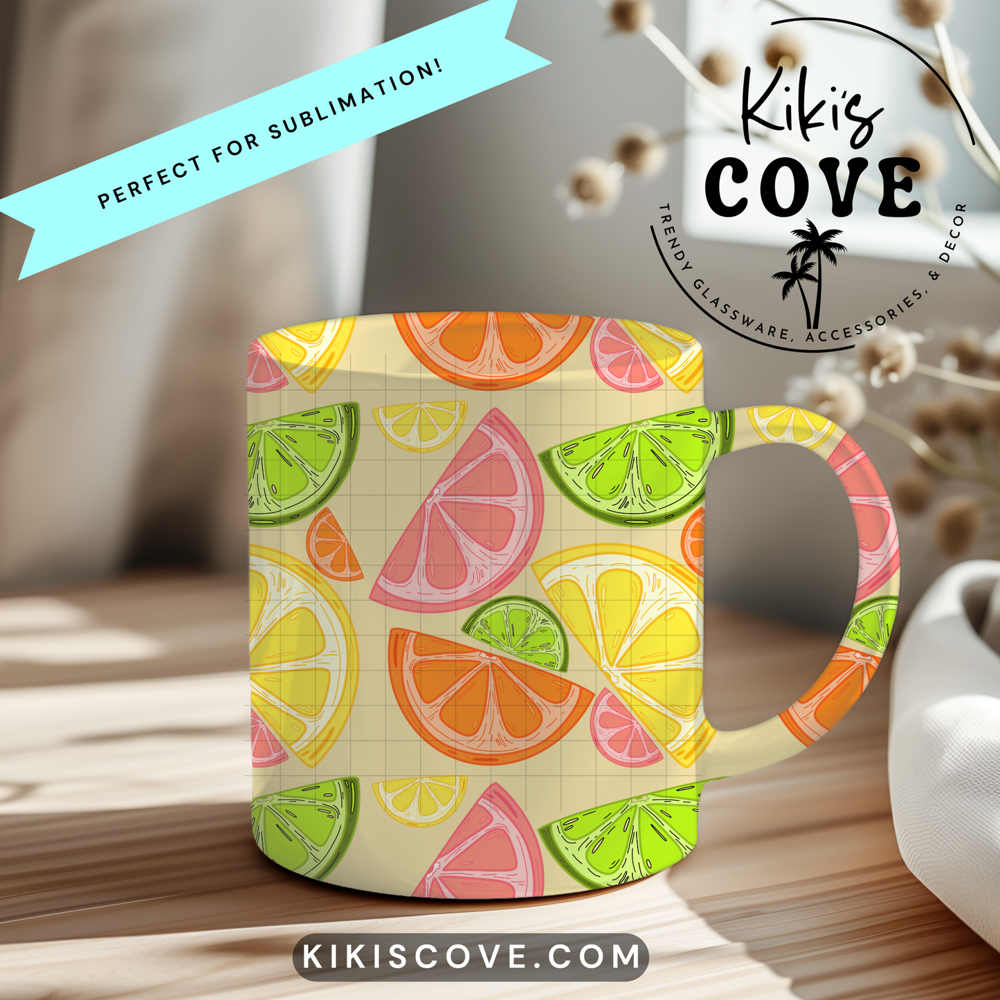 Citrus Rainbow Hand Drawn Seamless Pattern PNG File