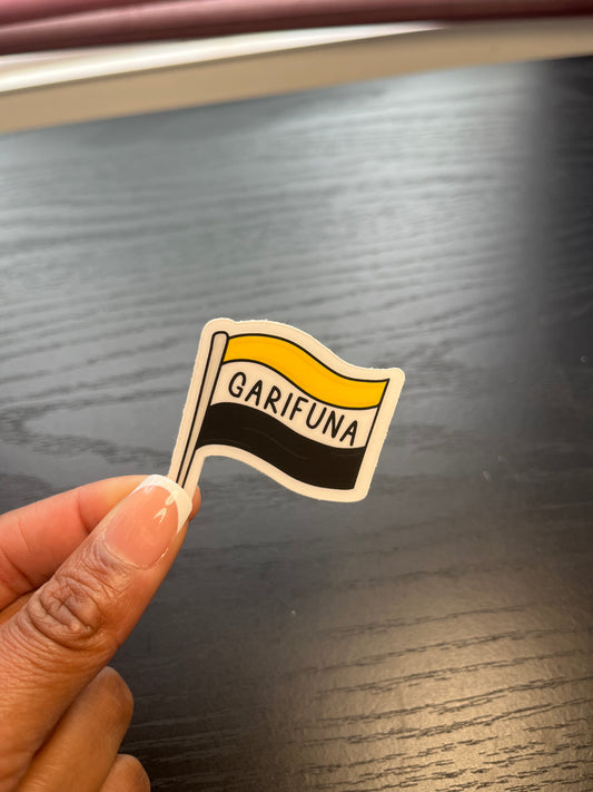 Garifuna Flag Sticker – Clear Weatherproof Garifuna Decal | Scratch & Fade Resistant Matte Vinyl Sticker